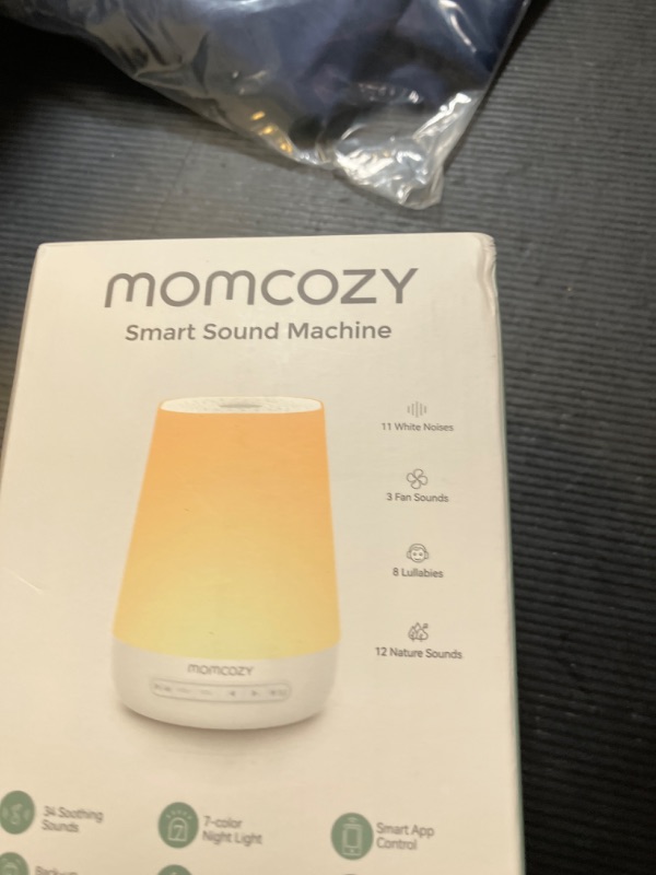 Photo 1 of Baby Sound Machine, Momcozy White Noise Machine for Baby Sleeping with Night Light, Toddler Sleep Trainer with 34 Soothing Sounds, Timer, App Remote Control, Personal Sleep Routine (Blue)
