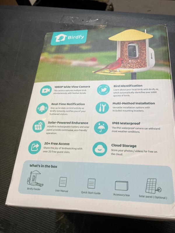 Photo 1 of NETVUE by Birdfy Smart Bird Feeder with Camera, Bird Watching Camera, Auto Capture Bird Videos & Motion Detection, Wireless Camera Ideal Present for Bird Lover (Solar Yellow)