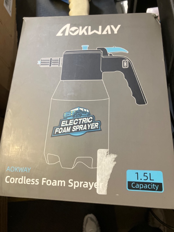 Photo 1 of aokway Electric Foam Sprayer Car Wash, Pump Sprayer Battery Powered Rechargeable for Garden, Car Foam Sprayer for Cleaning Detailing Handheld Spray Foam Gun