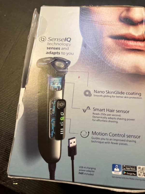 Photo 1 of Philips Norelco Shaver 7800, Rechargeable Wet & Dry Electric Shaver with SenseIQ Technology, Quick Clean Pod, Charging Stand, Travel Case and Pop-up Trimmer, S7885/85