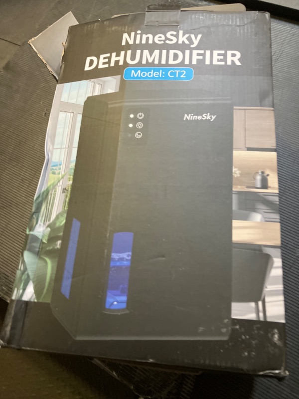 Photo 1 of NineSky Dehumidifier for Home, 95 OZ Water Tank, (1000 sq.ft) Dehumidifiers for Bathroom Bedroom Basement with Auto Shut Off,7 Colors LED Light (Black)