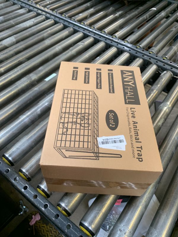 Photo 1 of Anyhall 2-Pack Rat Traps Humane Live Mouse Vole Chipmunk Trap Cage for Indoors and Outdoors (Black)