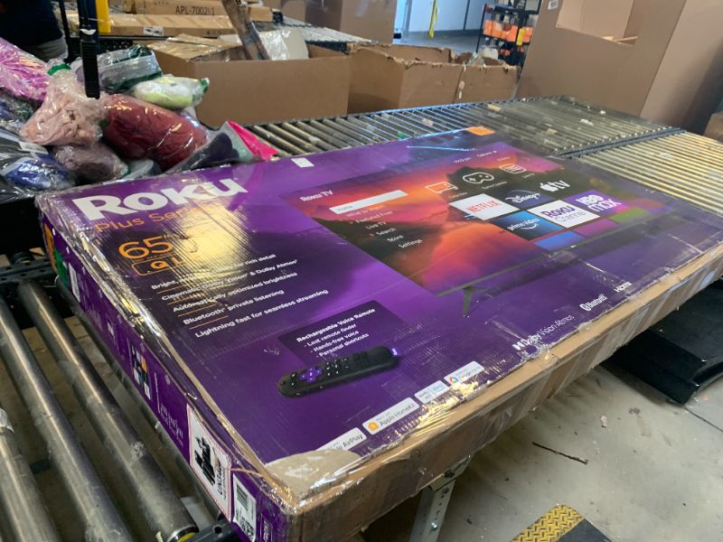 Photo 1 of Roku Smart TV – 65-Inch Plus Series 4K QLED RokuTV with Roku Voice Remote Pro, Dolby Vision, Striking 4K Resolution, Automatic Brightness, & Seamless Streaming – Live Local News & Sports