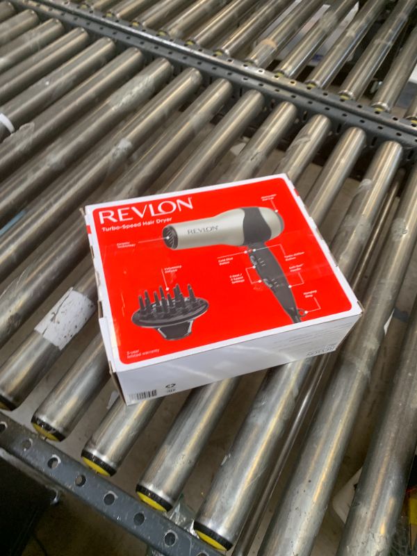 Photo 1 of Revlon Matte Chrome Full-Size Turbo Hair Dryer - RV473PK1