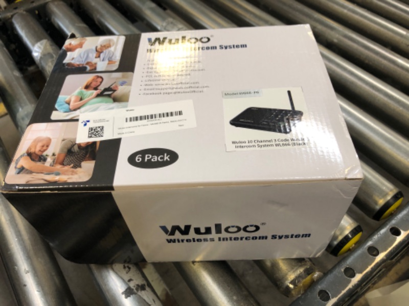 Photo 1 of Wuloo Intercoms Wireless for Home 5280 Feet Range 10 Channel 3 Code, Wireless Intercom System for Home House Business Office, Room to Room Intercom, Home Communication System (6 Packs, Black)