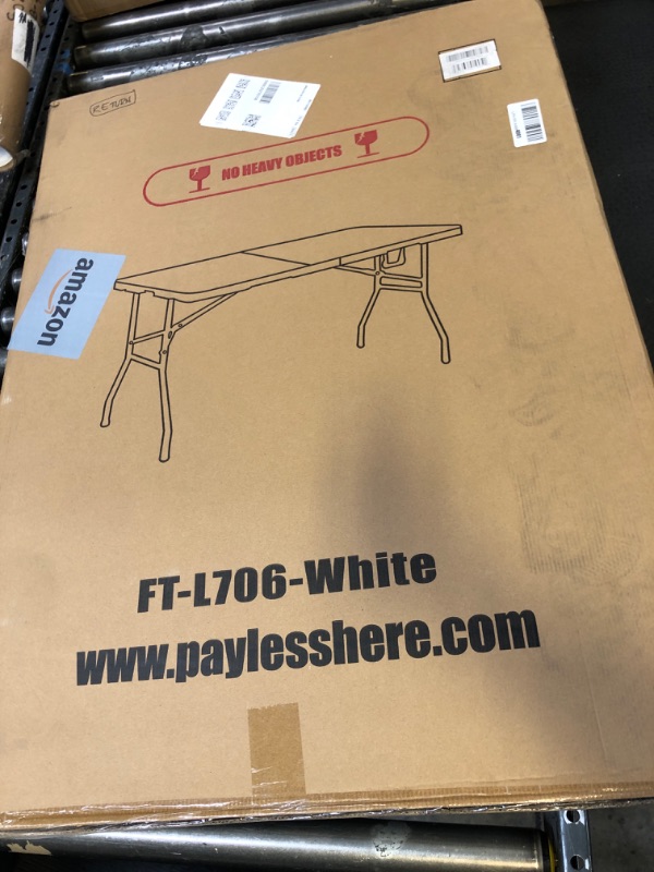 Photo 1 of 6FT Picnic Table Folding Table Camping Table Plastic Table Fold Up Table Lock for Party Event,White
