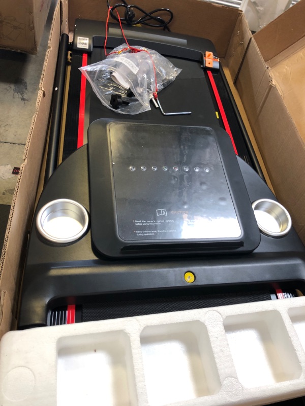 Photo 1 of RHYTHM FUN Treadmills for Home, 8.0 MPH Running Walking Pad Treadmill with Incline up to 8%, Foldable Treadmill with Handles, Low Noise Walking Pad for 300 lbs