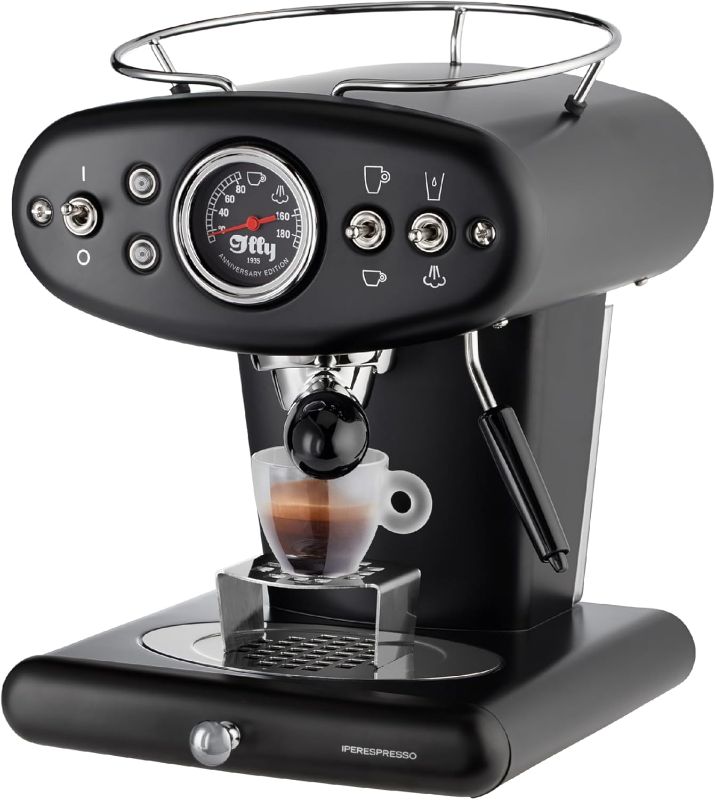 Photo 1 of Illy X1 Anniversary 1935 Espresso Single-Serve Machine for iperEspresso capsules with Milk Frother Steam Wand (Stainless)