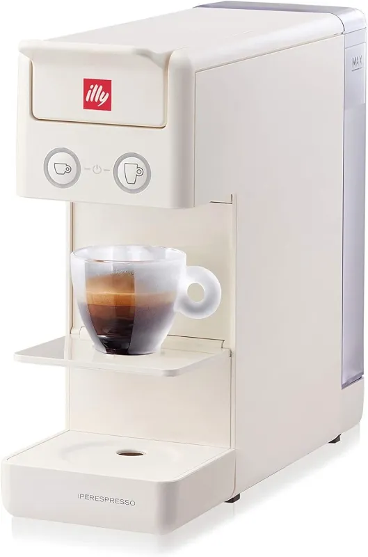 Photo 1 of Illy Y3.3 Single Serve Espresso and Coffee Capsule Machine, White
