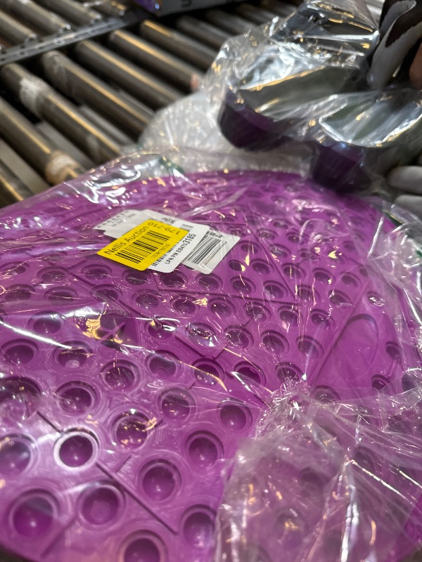 Photo 1 of YooYuan Foot Massager Mat, Manual Massage Tool with Magnetic Therapy Acupressure Disc for Feet Relaxation, Foot Relieve Stress Treatment (Purple)