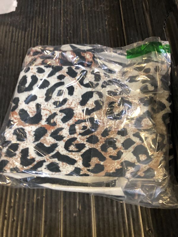 Photo 1 of Sanwarm Throw Pillow Covers Home Decor Set of 4 Animal Leopard Brown Safari Abstract Pillow Cases Decorative 18 x 18 Inches Outdoor Cushion Couch Sofa Pillowcases