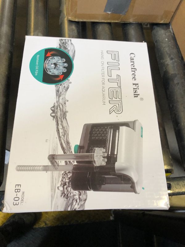 Photo 1 of Carefree Fish Aquarium Hang On Waterfall Filter Fish Tank with Skimmer Increase Water Flow and Oxygen Remove Oil Film Simulated Waterfall Ecological Environment for Rimless Tank