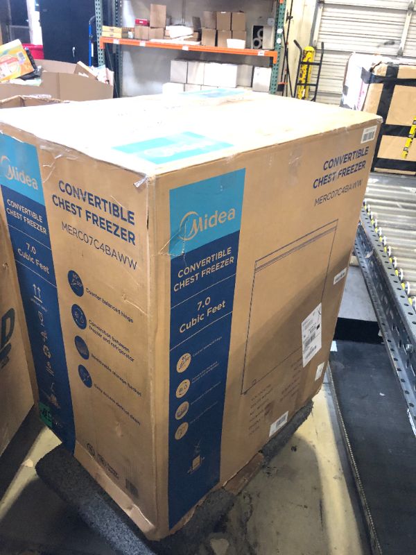 Photo 1 of Midea MERC07C4BAWW 7.0 Cubic Feet Chest Freezer Cu.ft-Convertible, White