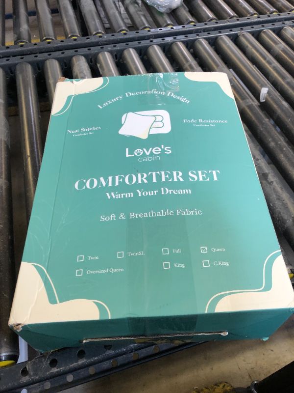 Photo 1 of Love's cabin Queen Comforter Set Black, 7 Pieces Queen Bed in a Bag, All Season Bedding Sets with 1 Comforter, 1 Flat Sheet, 1 Fitted Sheet, 2 Pillowcase and 2 Pillow Sham