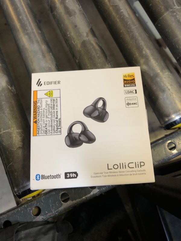 Photo 1 of Edifier LolliClip Open-Ear True Wireless Earbuds, Bluetooth 5.4, Hi-Res LDAC, Adaptive ANC, Health Monitoring, Spatial Audio, Interchangeable Design, Multipoint, App Control, IP56, Black
