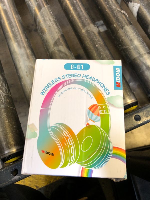 Photo 1 of MIDOLA Headphones Bluetooth Wireless Kids Volume Limit 85dB /110dB Over Ear Foldable Noise Protection Headset AUX 3.5mm Cord Mic for Children Boy Girl Travel School Phone Pad Tablet PC Turquoise