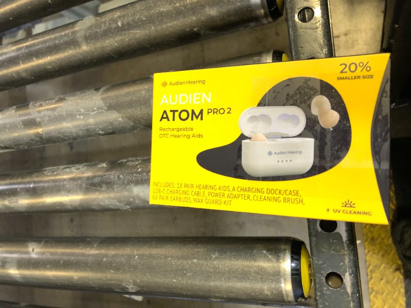 Photo 1 of Audien ATOM PRO 2 Wireless Rechargeable OTC Hearing Aid, Premium Comfort Design and Nearly Invisible