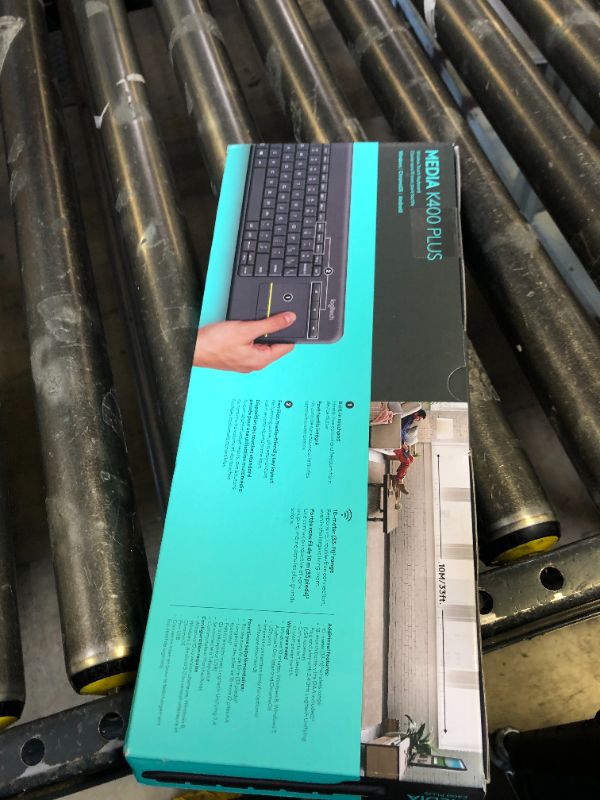 Photo 1 of Logitech K400 Plus Wireless Touch TV Keyboard With Easy Media Control and Built-in Touchpad, HTPC Keyboard for PC-connected TV, Windows, Android, Chrome OS, Laptop, Tablet - Black