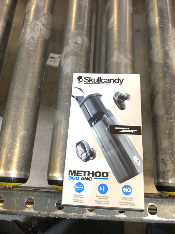 Photo 1 of Skullcandy Method 360 ANC Wireless Earbuds, Sound by Bose, Bluetooth Headphones, Premium Noise Cancelling, Up to 40 Hrs Battery, Sweat and Water Resistant, Microphone for iPhone Android - True Black