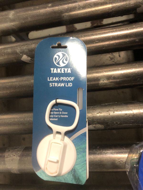 Photo 1 of Takeya Actives Straw Lid - Durable Lid with Carry Handle for Insulated Water Bottle - Durable Wide Mouth Bottle Lid - Dishwasher Safe Replacement Lid with Leak-Proof Straw - Arctic
