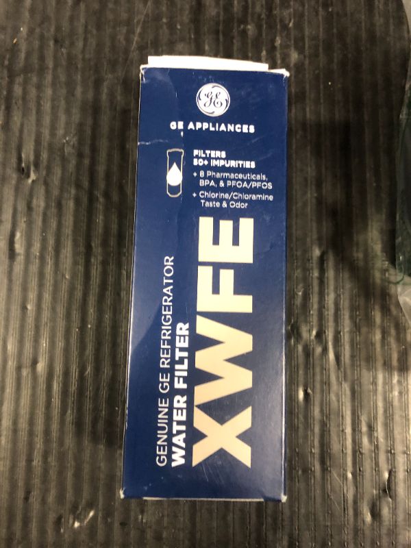 Photo 1 of GE XWFE Refrigerator Water Filter, Genuine Replacement Filter, Certified to Reduce Lead, Sulfur, and 50+ Other Impurities, Replace Every 6 Months for Best Results, Pack of 1