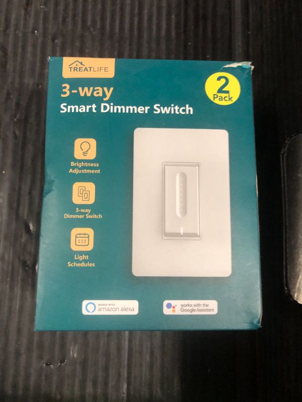 Photo 1 of TREATLIFE 3 Way Smart Dimmer Switch 2 Pack, 2 Master 3 Way Dimmable Light Switches, 2.4GHz WiFi Smart Switch Compatible with Alexa and Google Home, Neutral Wire Needed, No Hub Required