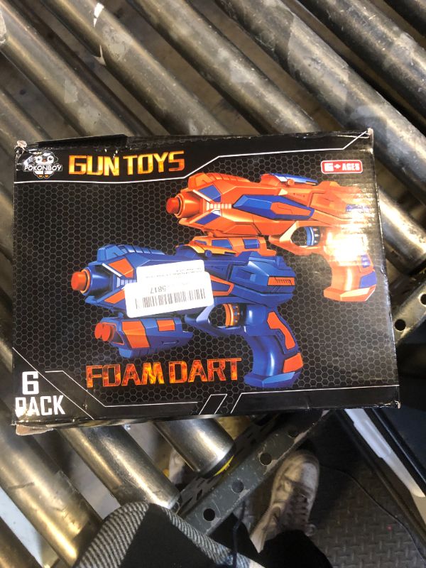 Photo 1 of POKONBOY 6 Pack Blaster Toys Guns for Boys Fit for Nerf Bullets, Toy Guns with 120 PCS Refill Foam Darts for Boys Girls Birthday Gifts Party Favors Hand Gun Toys for 6+ Year Old Kids