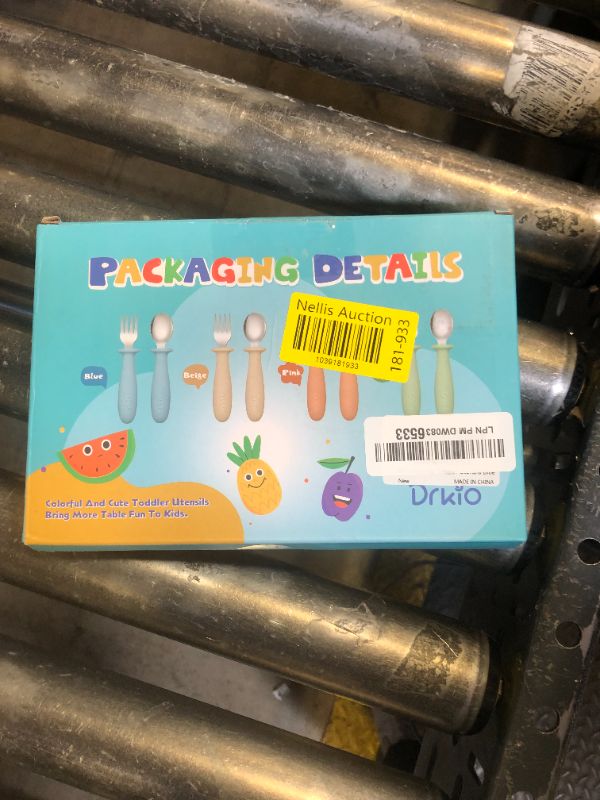 Photo 1 of DRKIO 8 Pieces Toddler Utensils Set - Kids Silverware Set with Silicone Handle Children Safe 18/8 Stainless Steel Forks and Spoons Anti-Choke Design Food Grade Dishwasher Safe