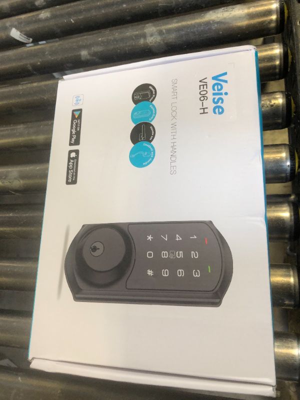 Photo 1 of Veise VE06-H Smart Front Door Lock Set, App Control, Keyless Entry Deadbolt with Lever Handle, Electronic Digital Touchscreen Keypad, Auto Lock, Easy Install, Matte Black