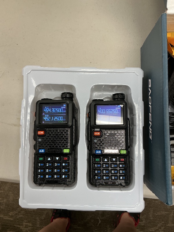 Photo 1 of BAOFENG 5RM Ham Radio 10W Long Range Upgrade of UV-5R, Ham Radio Handheld UV-5RM Radio Multi-Band BAOFENG Radio with 771 Antenna, 2500mAh Battery Rechargeable Walkie Talkies for Adults, 2 Pack