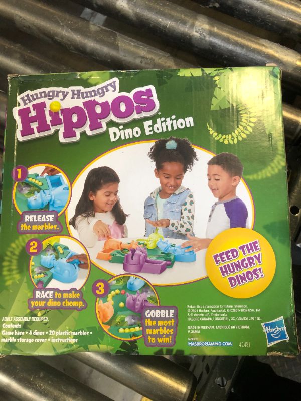 Photo 1 of Hasbro Gaming Hungry Hungry Hippos Dino Edition Board Game, Pre-School Game for Ages 4 and Up; for 2 to 4 Players (Amazon Exclusive)