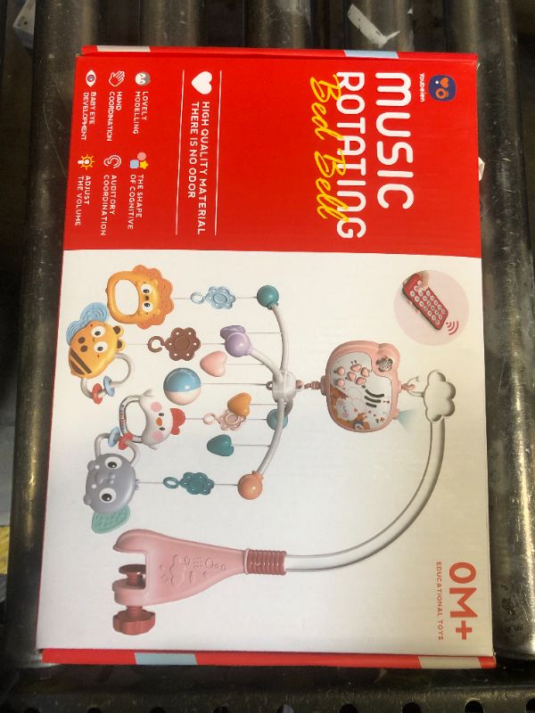 Photo 1 of Baby Mobiles for Cribs, Crib Mobile with Music and Lights, Nursery Musical Mobile for Bassinets Hanging Toys with Remote Control, Rotation, Projection, Animal Mobile Arm Clip On for Infant Boys Girls