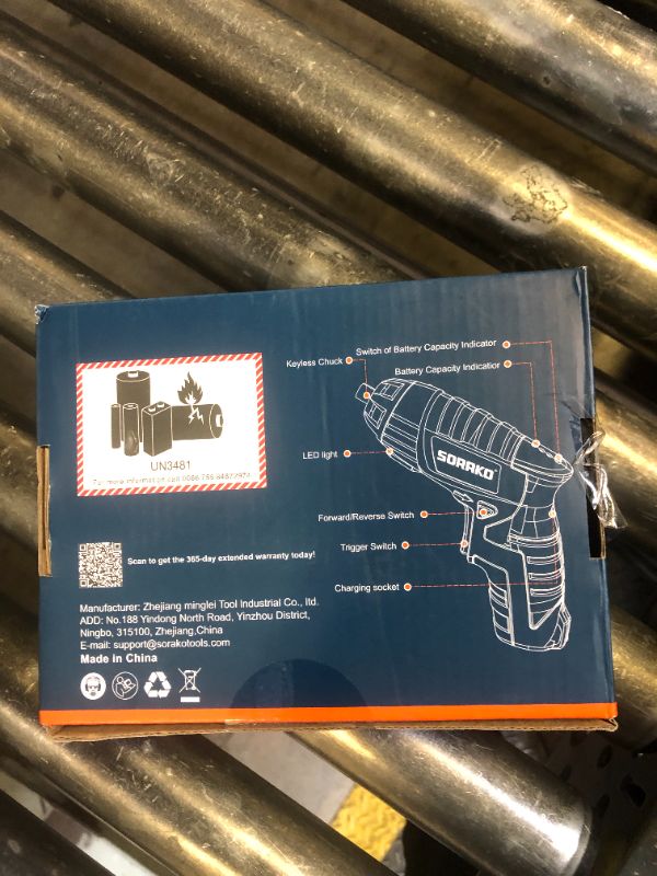 Photo 1 of Electric Screwdriver, SORAKO Cordless Screwdriver Rechargeable 4V Max, Power Screwdriver with LED Light, 1300mAh Battery Screwdriver 6 Nm 30 PCS Screw Gun Accessories for Home DIY, Car Repair