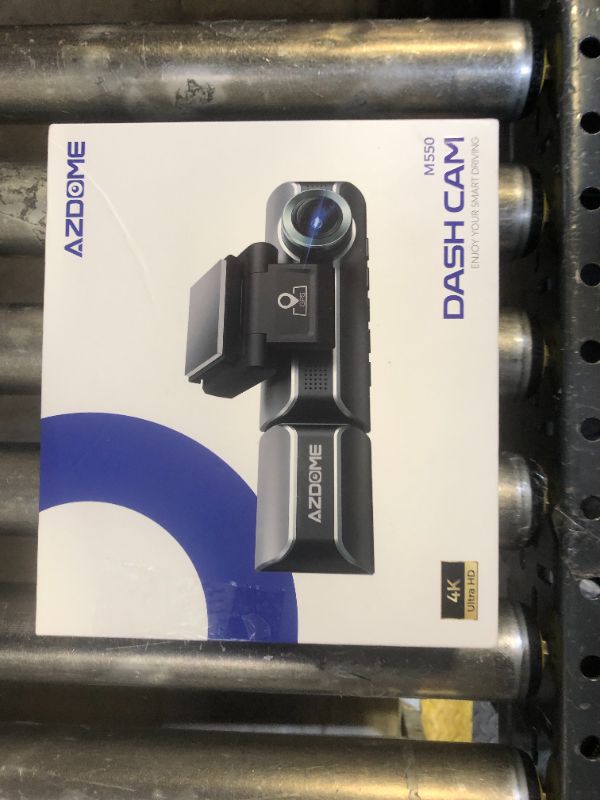 Photo 1 of AZDOME M550 3 Channel Dash Cam, 4K+2.5K Dual Dash Camera for Cars Built-in WiFi GPS, 1440P+1080P+1440P Front and Rear Inside, 64GB Card Included, 3.19" IPS Screen, WDR, IR Night Vision, Parking Mode