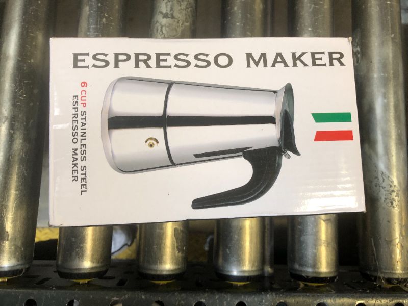 Photo 1 of Godmorn Stovetop Espresso Maker, Moka Pot, Percolator Italian Coffee Maker, 300ml/10oz/6 cup (espresso cup=50ml), Classic Cafe Maker, stainless steel, suitable for induction cookers