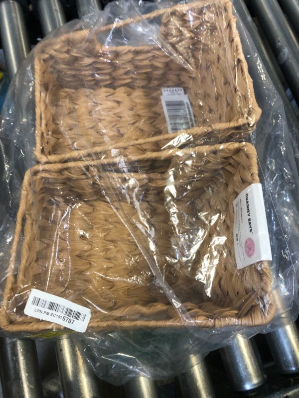 Photo 1 of GRANNY SAYS Wicker Basket with Handles, Trapezoid Decorative Baskets, Woven Storage Baskets for Shelves, Nature, 2-Pack Wovenbaskets-TB5 Medium