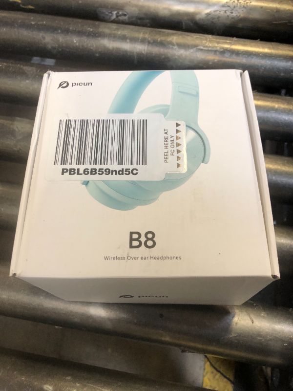 Photo 1 of Picun B8 Bluetooth Over Ear Headphones, 120H Playtime with 3 EQ Modes, Low Latency, Hands-Free Calls, Deep Bass for Travel, Home, Office & PC (Cyan)