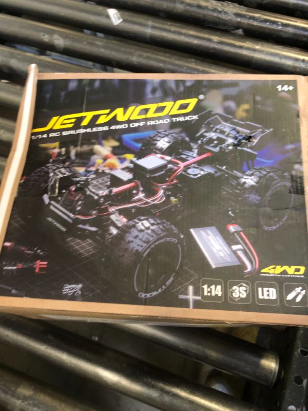 Photo 1 of Jetwood x Hyper go 1/14 All Terrain Super Fast Remote Control Car for Adults, 50mph Electric Brushless Race RC Car for Boys, Offroad RTR Radio Controlled Trucks, Hobby Grade Waterproof 3S High Speed