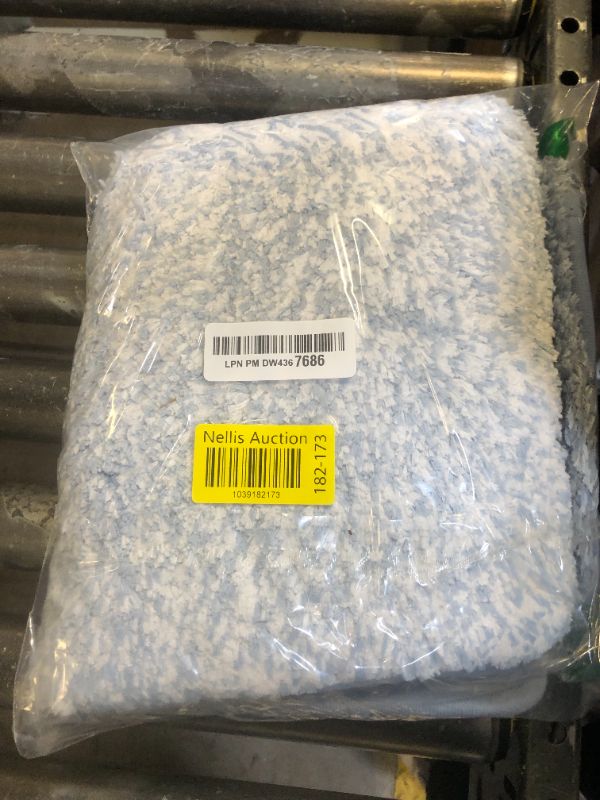 Photo 1 of OLANLY Bathroom Rug Mat 30x20, Extra Soft and Absorbent Microfiber Bath Rugs, Non-Slip Plush Shaggy Bath Carpet, Machine Wash Dry, Bath Mats for Bathroom Floor, Tub and Shower, Blue