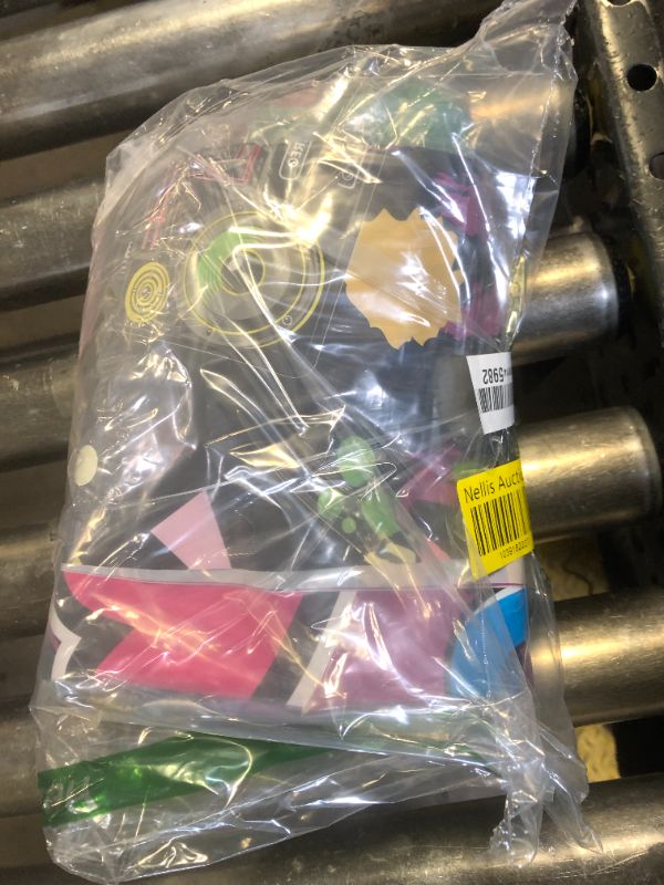 Photo 1 of Irenare 100 Pcs 50s Party Decorations Includes Back to 80s Backdrop and Tablecloth Inflatable Radio Boombox and Mobile Phone Balloons for Hip Hop Birthday Party(80s Style)