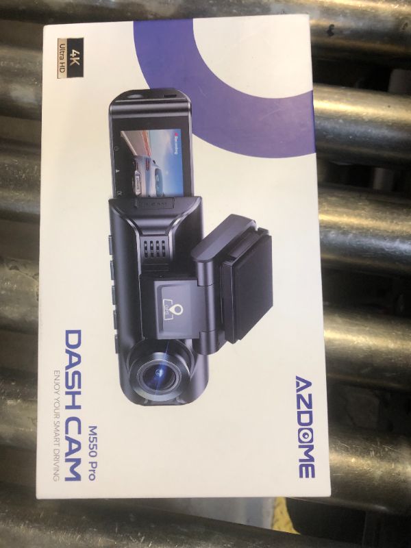 Photo 1 of AZDOME M550 Pro 4K Dash Cam Front and Rear, Free 64GB Card, 5GHz Wi-Fi GPS Car Camera, 3.18'' IPS Screen Dashcam, APP Control 150° Wide Angle, WDR Night Vision, G-Sensor Parking Mode