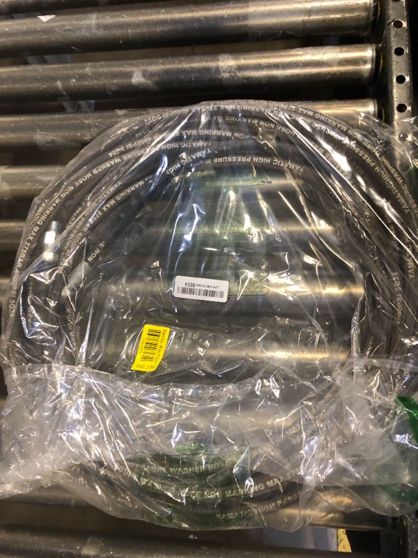 Photo 1 of YAMATIC Kink Resistant Pressure Washer Hose 1/4" 50FT, Wear Resistant 4000PSI Power Washer Hose, Steel Wire Braided Hot & Cold Water Replacement Extension Hose with 3/8" to M22-14 Quick Connect Set