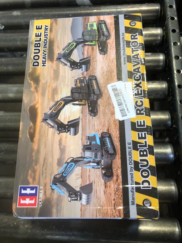 Photo 1 of DOUBLE E Remote Control Excavator Toy Construction Toys Tractor Rechargeable Battery RC Vehicles Electric Truck Sandbox Digger Toys for Boys Girls Kids, Gray