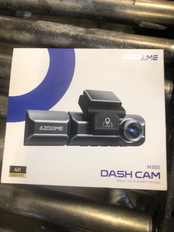 Photo 1 of AZDOME M550 3 Channel Dash Cam, 4K+2.5K Dual Dash Camera for Cars Built-in WiFi GPS, 1440P+1080P+1440P Front and Rear Inside, 64GB Card Included, 3.19" IPS Screen, WDR, IR Night Vision, Parking Mode
