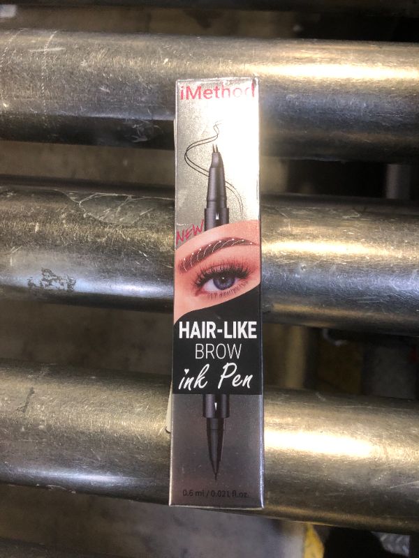 Photo 1 of iMethod Curved Eyebrow Pen - Eyebrow Pencil, Brow Pencil 2-in-1 Dual-Ended Microblading Eyebrow Pen with Micro-Fork-Tip and Precise Brush-Tip Create Natural Hair-Like Brows, Last All-Day, Brown