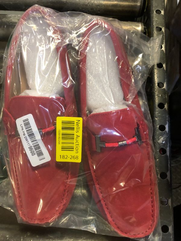Photo 1 of Penny Loafers for Men Casual Slip On Dress Moccasins Comfort Driving Boat Shoes Red 11