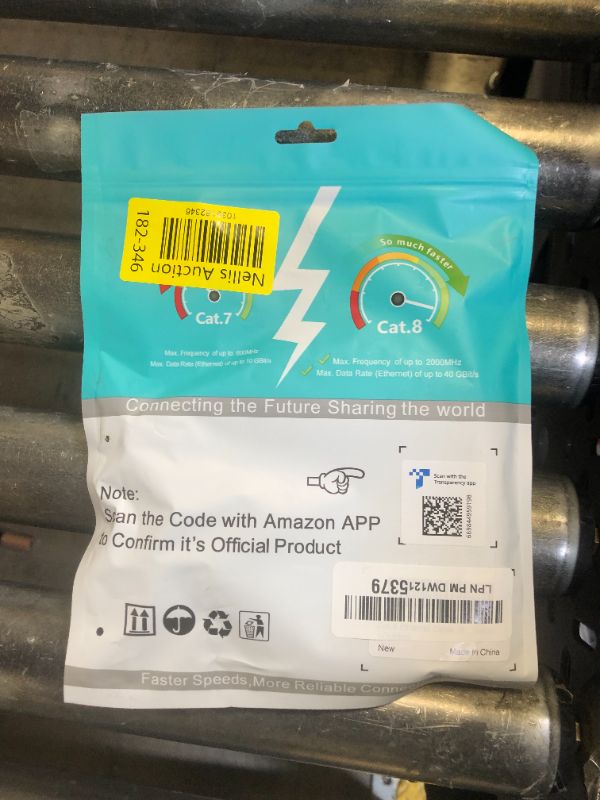 Photo 1 of Vabogu Cat 8 Ethernet Cable, 3ft Heavy Duty High Speed Internet Network Cable, 26AWG, 2000Mhz 40Gbps with Gold Plated RJ45 Connectors, Shielded for Indoor & Outdoor Use
