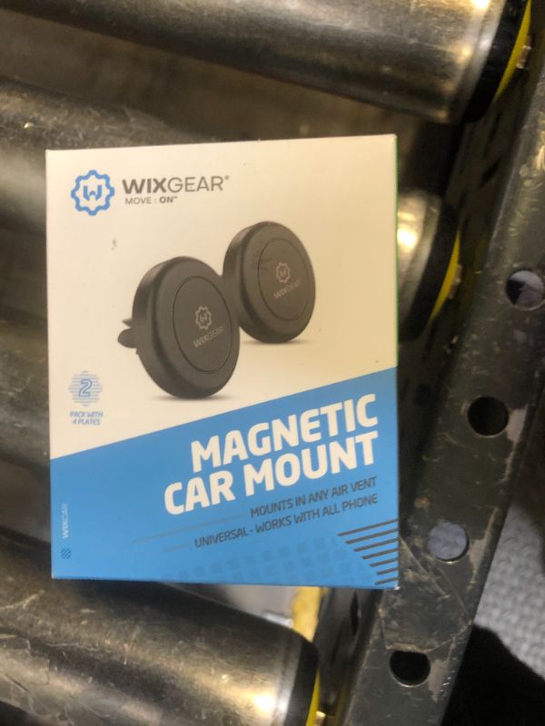 Photo 1 of Magnetic Phone Holder for Car, WixGear [2 Pack] Universal Air Vent Magnetic Phone Mount for Car, Car Phone Holder Mount for Cell Phones and Mini Tablets with 4 Metal Plates
