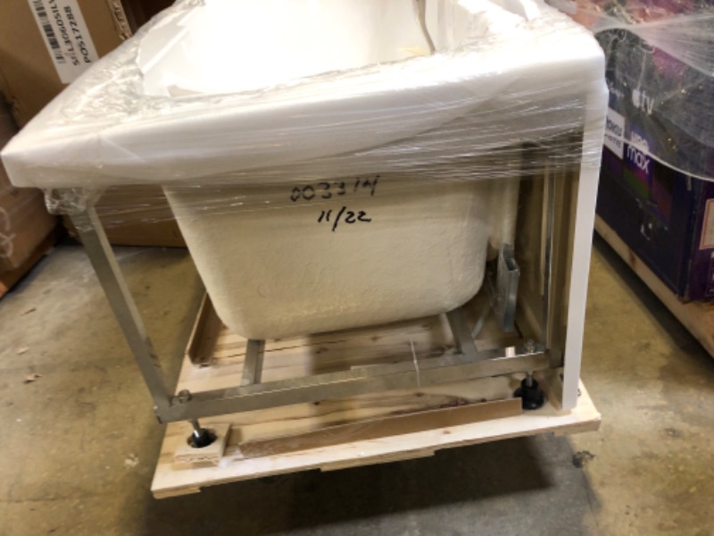 Photo 1 of ANZZI Wide Opening Door Left Drain Step-In Walk-In Whirlpool Tub with Low Entry Threshold in White Finish 30 in. x 60 in. | AMZ3060SILWH