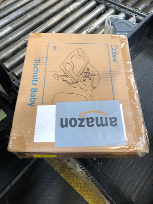 Photo 1 of Orzbow Hook On High Chair with Removable Dining Tray, Folding Portable High Chair with Storage Bags, Baby Table Booster Seat, Easy Clip on Table Feeding HighChair for Travel, Restaurant and Home, Blue